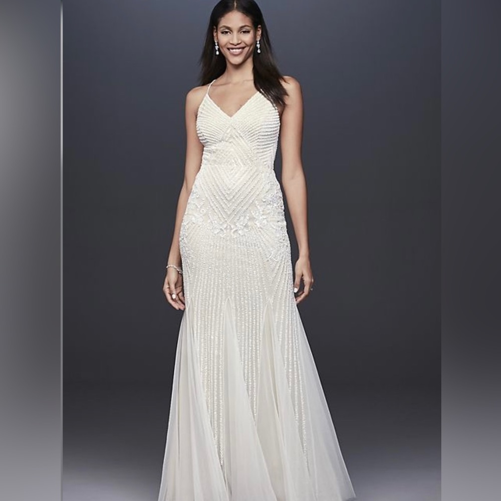 Beaded Sheath Wedding Dress